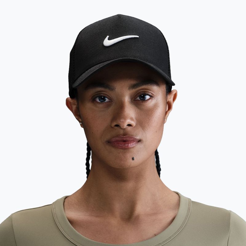 Șapcă pentru bărbați Nike Rise Structured Trucker black/black/white 5