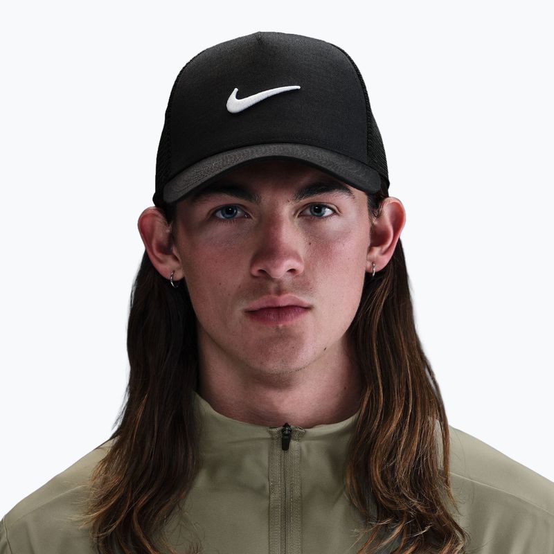 Șapcă pentru bărbați Nike Rise Structured Trucker black/black/white 7