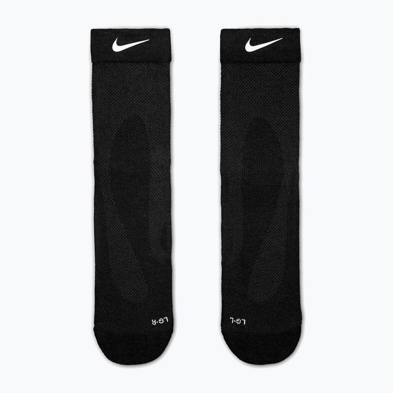 Șosete Nike Running Wool Micro Crew black/dark smoke grey 2