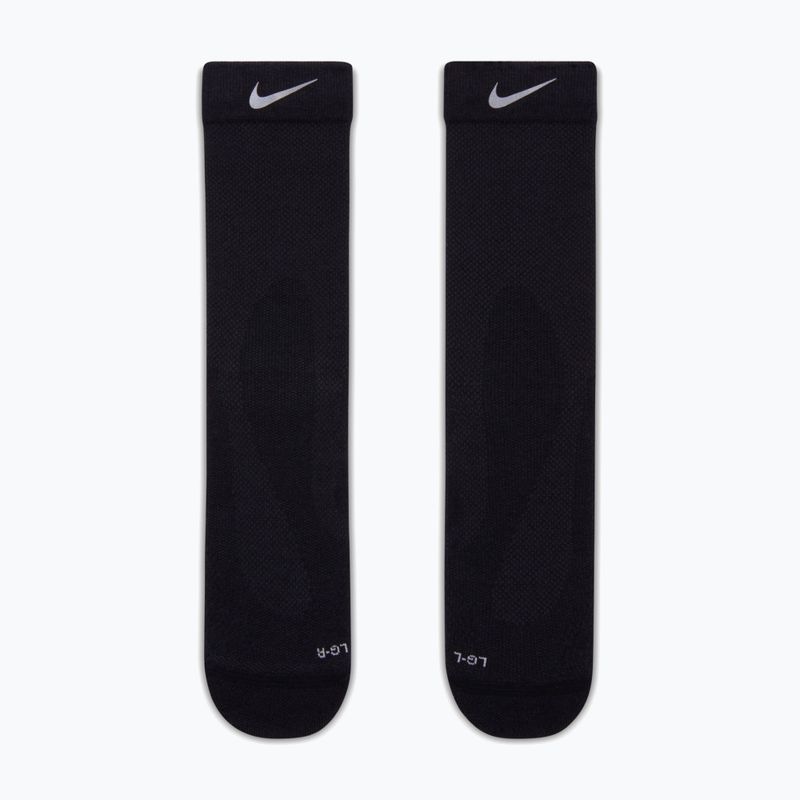 Șosete Nike Running Lightweight Wool Crew black/dark smoke grey 2