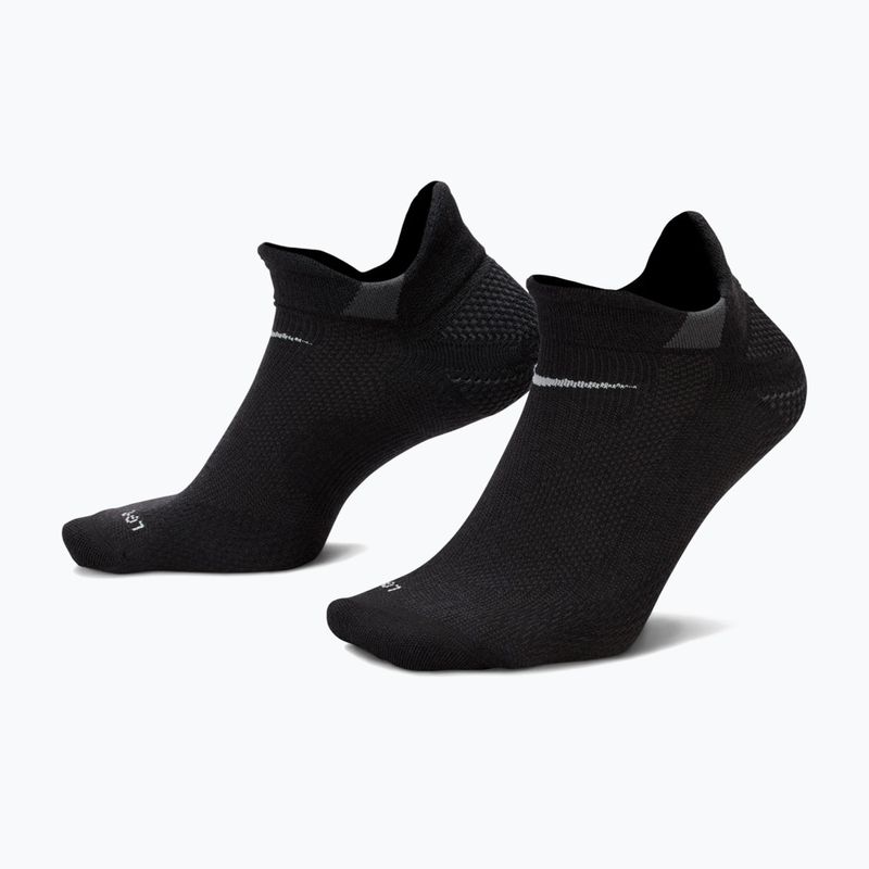 Șosete Nike Running No-Show Wool black/dark smoke grey/light smoke grey