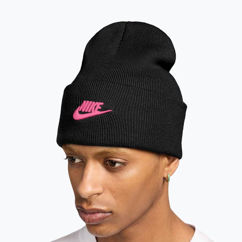 Căciulă de iarnă Nike Peak Futura Beanie black/pinksicle 2