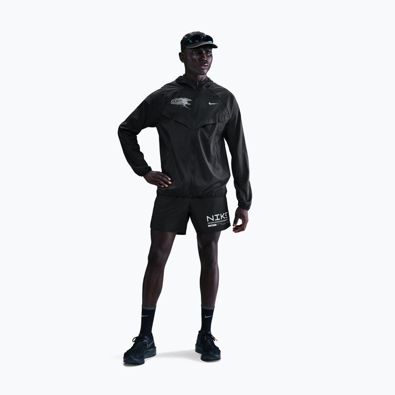 Pantaloni scurți de alergare pentru bărbați Nike Challenger Winterized 2in1 black/anthracite 2