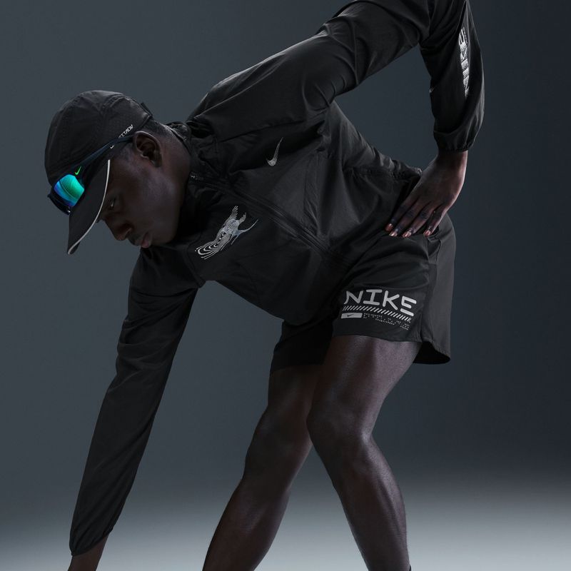 Pantaloni scurți de alergare pentru bărbați Nike Challenger Winterized 2in1 black/anthracite 5