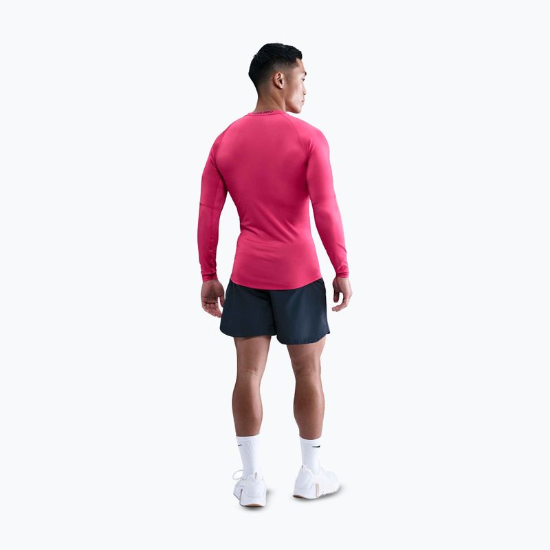 Longsleeve de antrenament pentru bărbați Nike Pro Dri-Fit Tight Fitness rush pink/black 3
