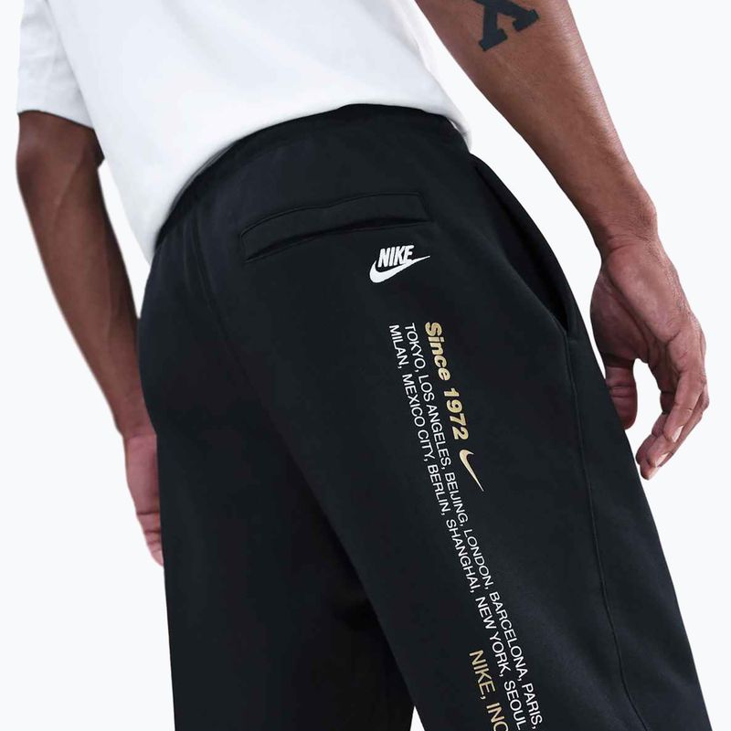 Pantaloni pentru bărbați Nike Sportswear Club Bungee black/metallic gold 4