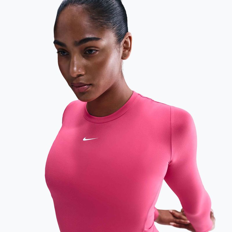 Longsleeve pentru femei Nike One Fitted Dri-Fit Rush Pink/White 4