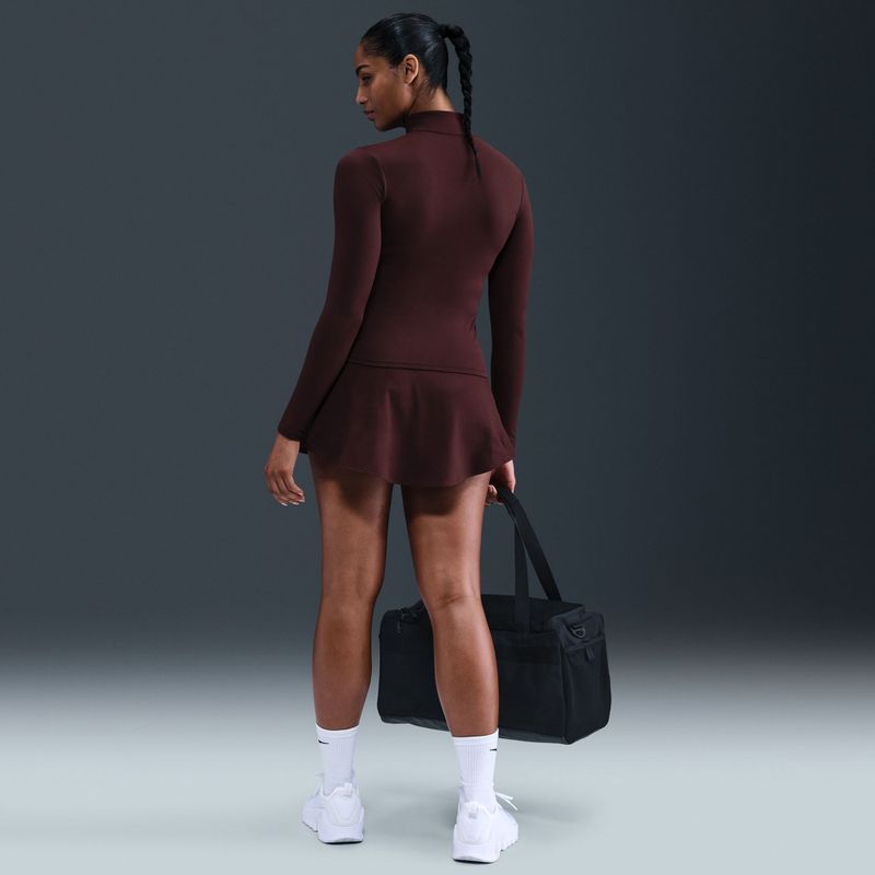 Bluză de antrenament pentru femei Nike One Fitted Dri-Fit Full-Zip burgundy crush/white 7