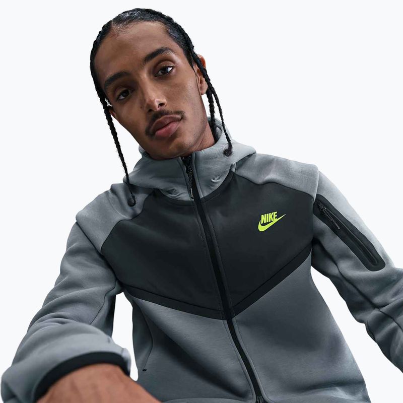 Bluză pentru bărbați Nike Tech Windrunner Full-Zip Cool Grey/Dark Smoke Grey/Volt 4