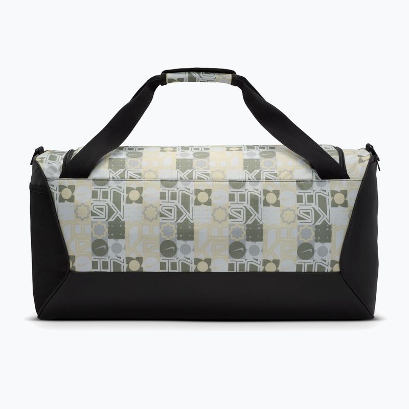 Geantă de antrenament Nike Brasilia 9.5 Aop 60 l off white/black/white 3