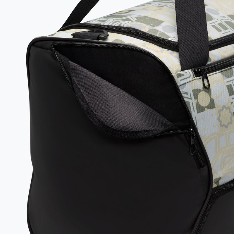 Geantă de antrenament Nike Brasilia 9.5 Aop 60 l off white/black/white 9