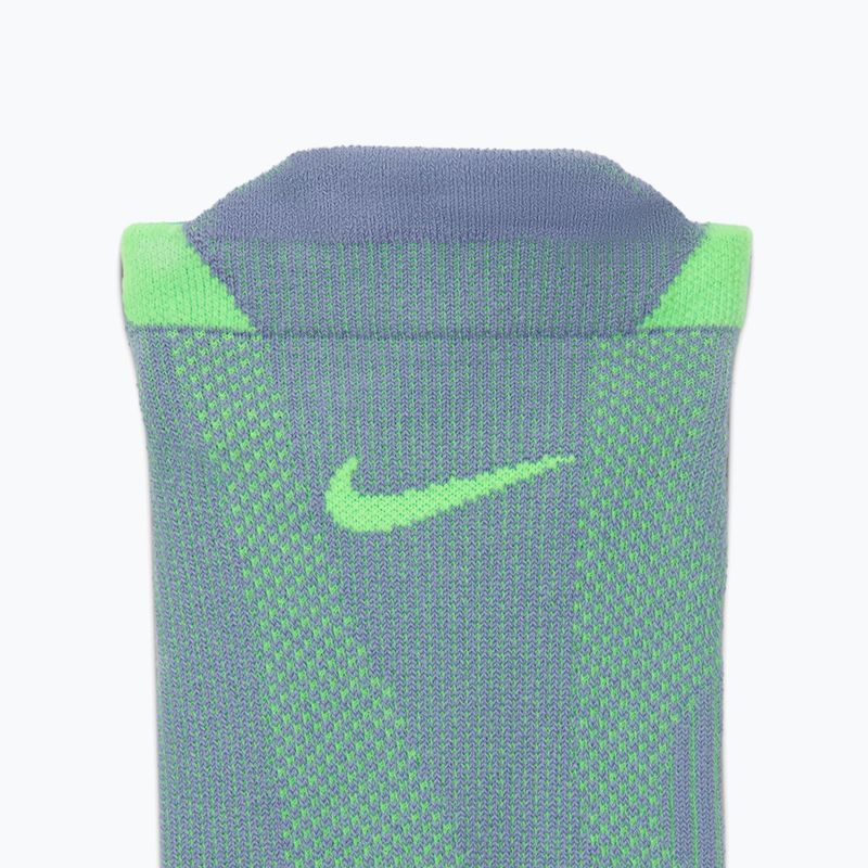 Șosete Nike Running Lightweight No-Show Iron Purple/Voltage Green/Voltage Green 4