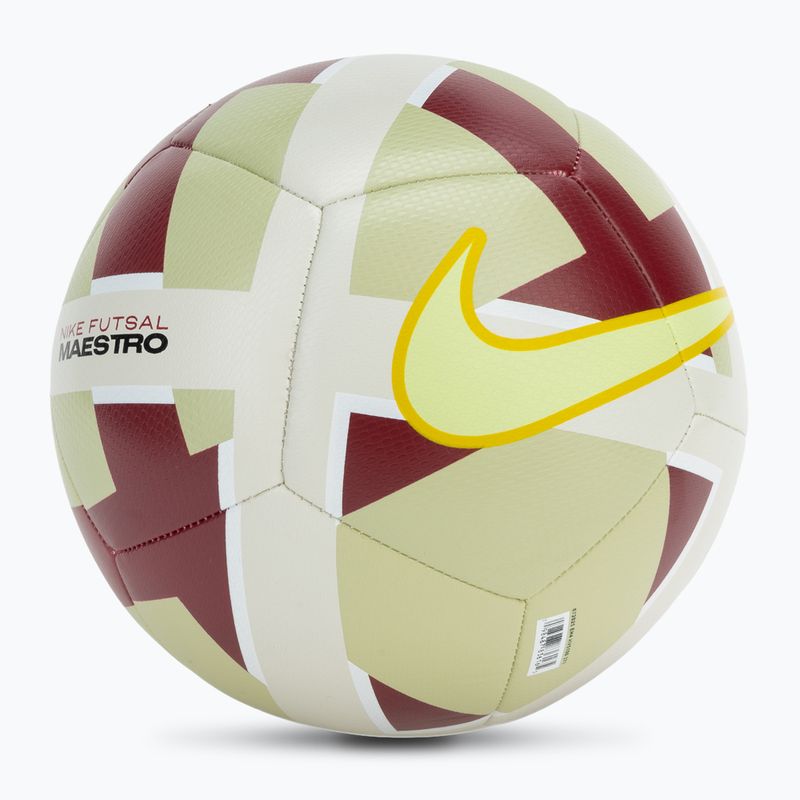 Minge de fotbal Nike Maestro olive aura/team red/chalk/light liquid lime mărimea 4 2