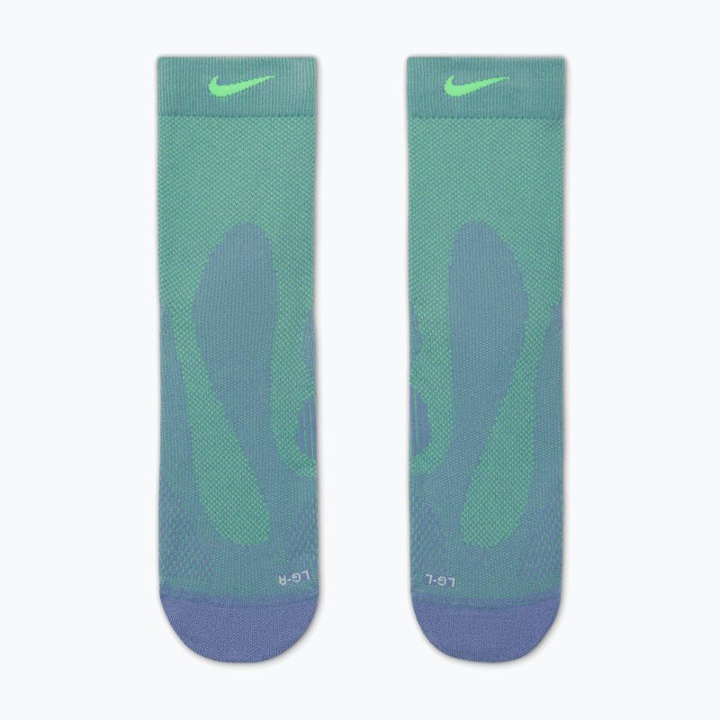 Șosete Nike Running Lightweight Micro Crew iron purple/voltage green/voltage green 2