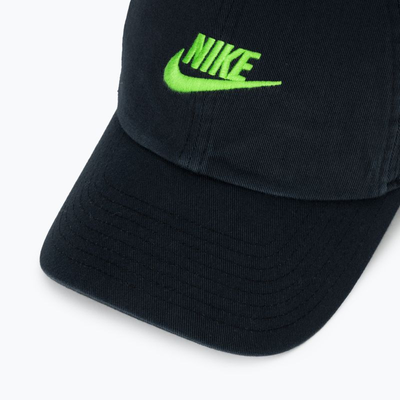 Șapcă Nike Club Unstructured Futura Wash black/mean green 3