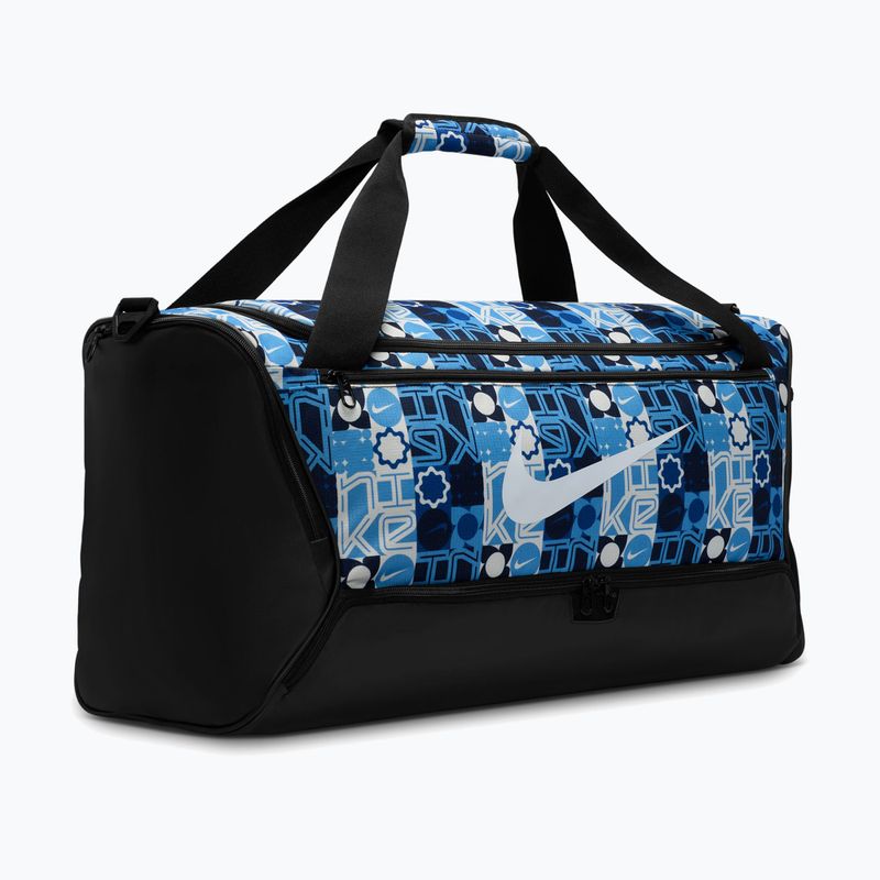 Geantă de antrenament Nike Brasilia 9.5 Aop 60 l university blue/black/white 2