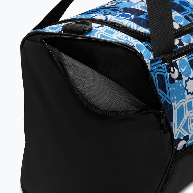 Geantă de antrenament Nike Brasilia 9.5 Aop 60 l university blue/black/white 9