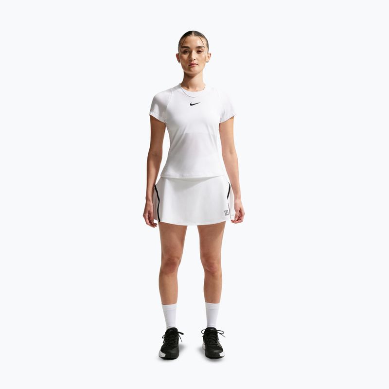 Fustă de tenis Nike Court Advantage Dri-Fit High Waisted white/black 2