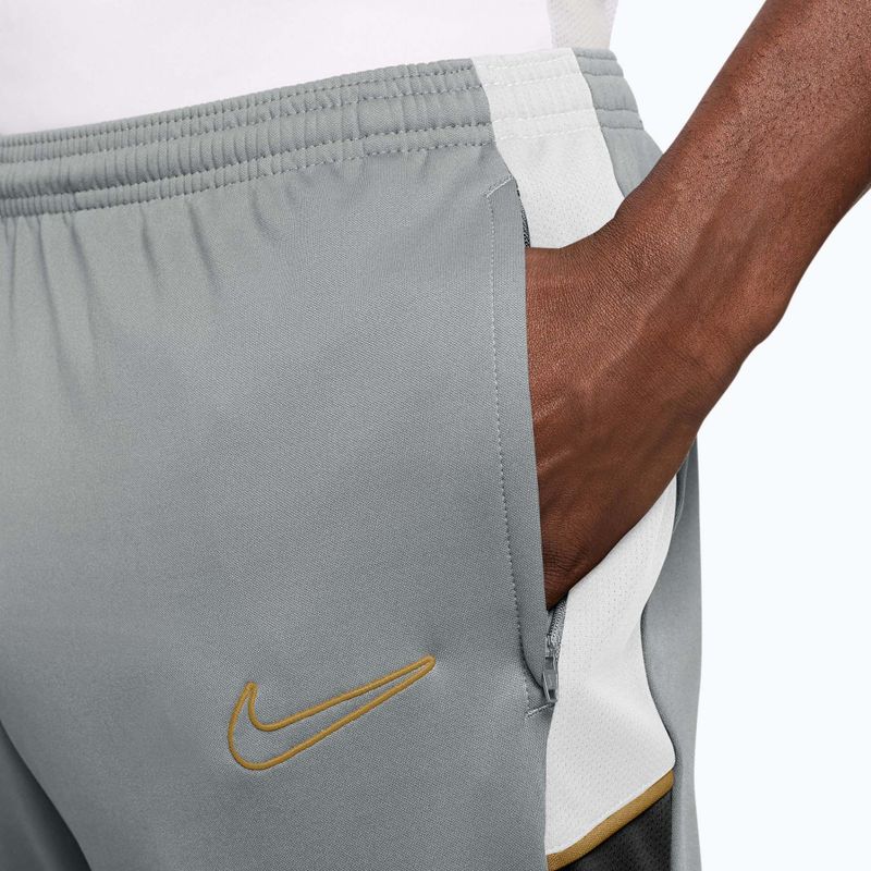 Pantaloni pentru bărbați Nike Academy Dri-Fit light smoke grey/white/black/metallic gold 3
