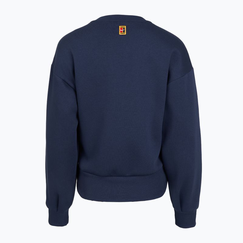 Bluză pentru femei Nike Court Collection French Terry Crew Neck midnight navy/sail 5