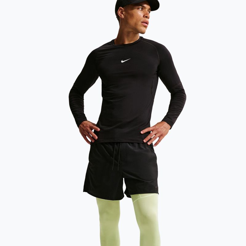 Colanți de antrenament pentru bărbați Nike Pro Dri-Fit Tight Fitness light liquid lime/black 5