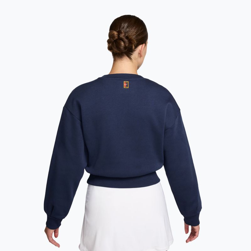 Bluză pentru femei Nike Court Collection French Terry Crew Neck midnight navy/sail 2