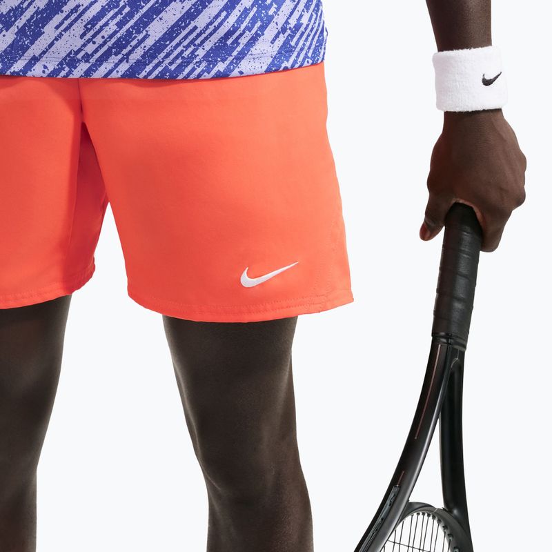 Pantaloni scurți de tenis pentru bărbați Nike Court Dri-Fit Victory 7" turf orange/white 6