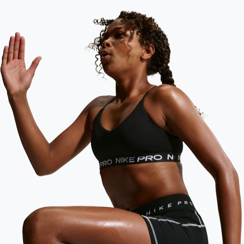 Sutien sport pentru fete Nike Pro Indy negru 6