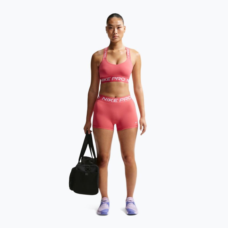 Pantaloni scurți pentru femei Nike Pro Mid-Rise Biker 3" sea coral/white 2