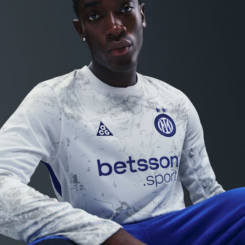 Longsleeve de fotbal pentru bărbați Nike Inter Milan Stadium SE white/white/hyper blue 8