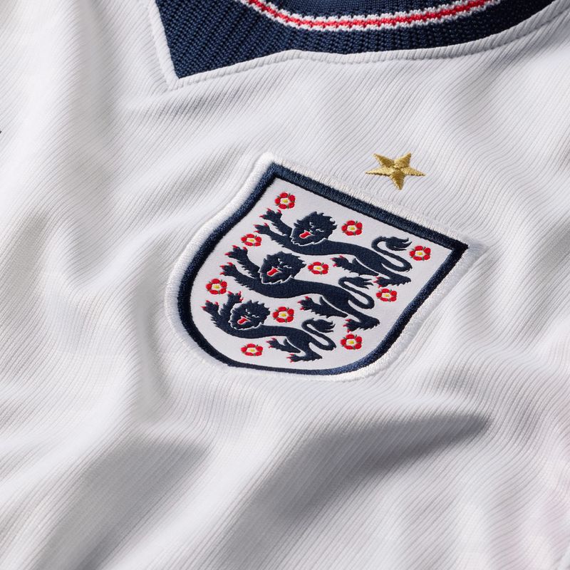 Tricou de fotbal pentru copii Nike England 2026 Stadium Home white/speed red/obsidian/obsidian 3
