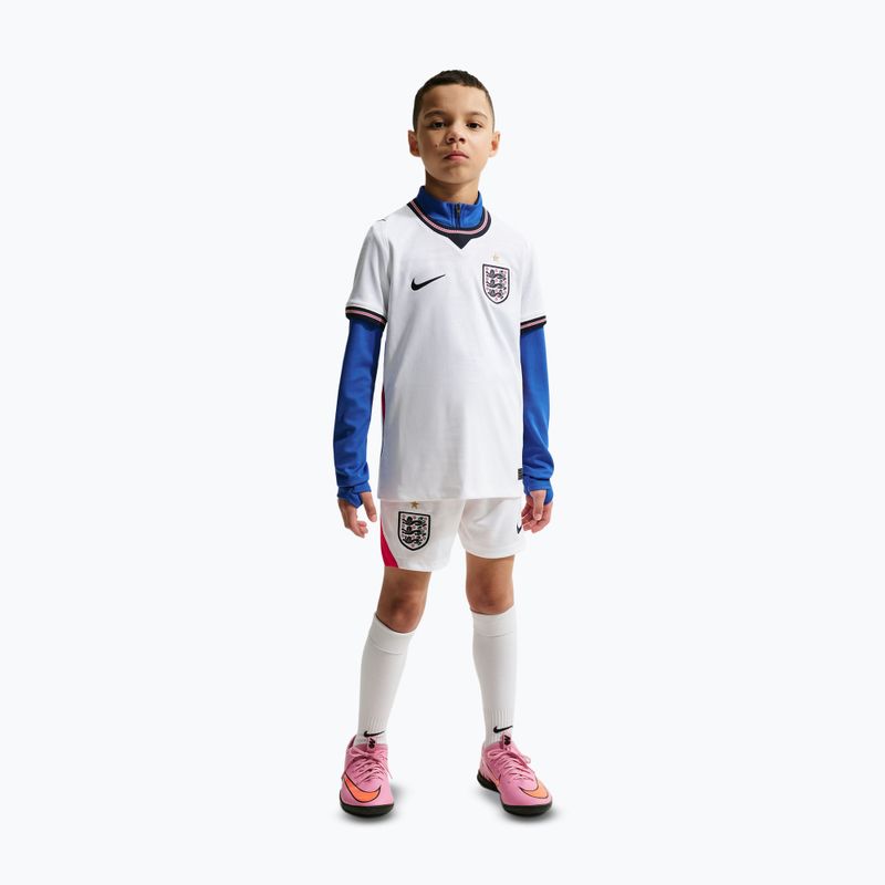 Tricou de fotbal pentru copii Nike England 2026 Stadium Home white/speed red/obsidian/obsidian 6