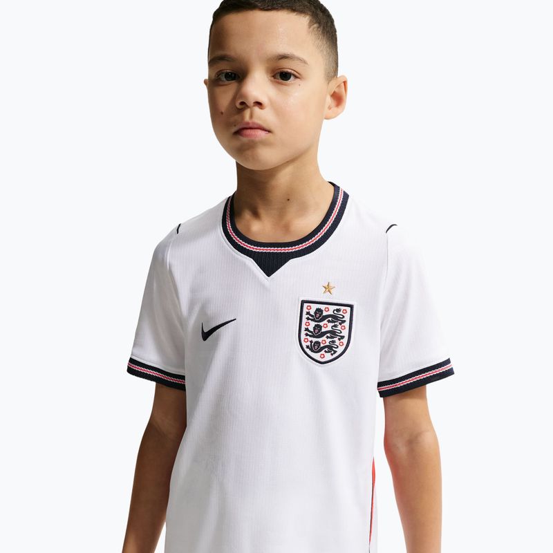 Tricou de fotbal pentru copii Nike England 2026 Stadium Home white/speed red/obsidian/obsidian 8