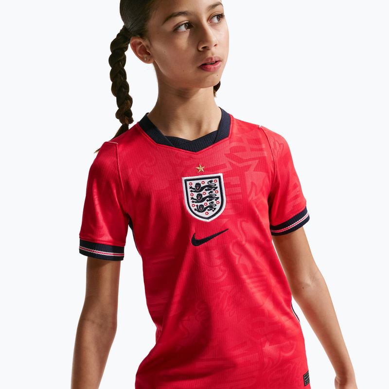 Tricou de fotbal pentru copii Nike England 2026 Stadium Away speed red/obsidian/white/obsidian 7