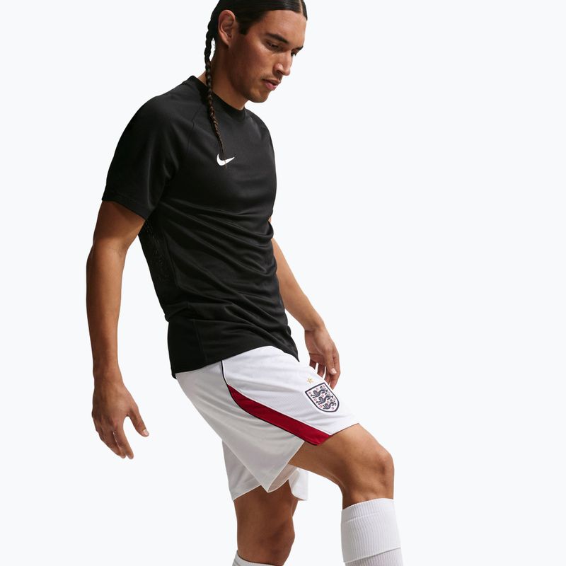 Pantaloni scurți de fotbal pentru bărbați Nike England 2026 Stadium Home Soccer Replica white/speed red/obsidian/obsidian 5