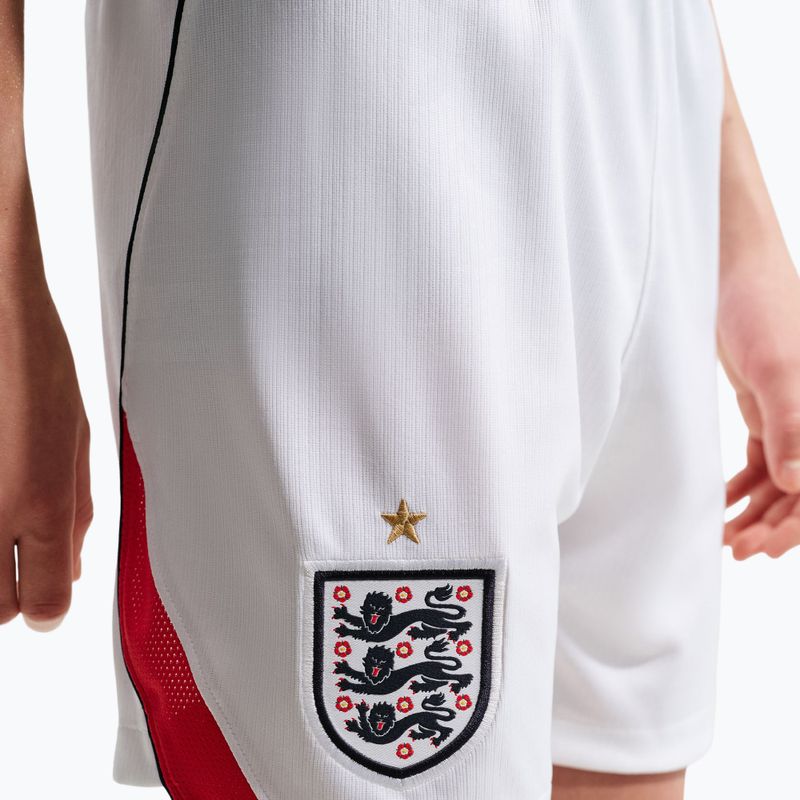 Pantaloni scurți de fotbal pentru copii Nike England 2026 Stadium Home white/speed red/obsidian/obsidian 4