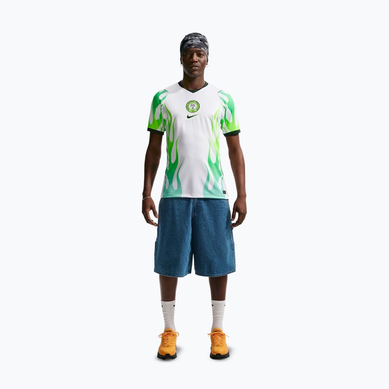 Tricou de fotbal pentru bărbați Nike Nigeria 2026 Stadium Away white/green glow/black 2