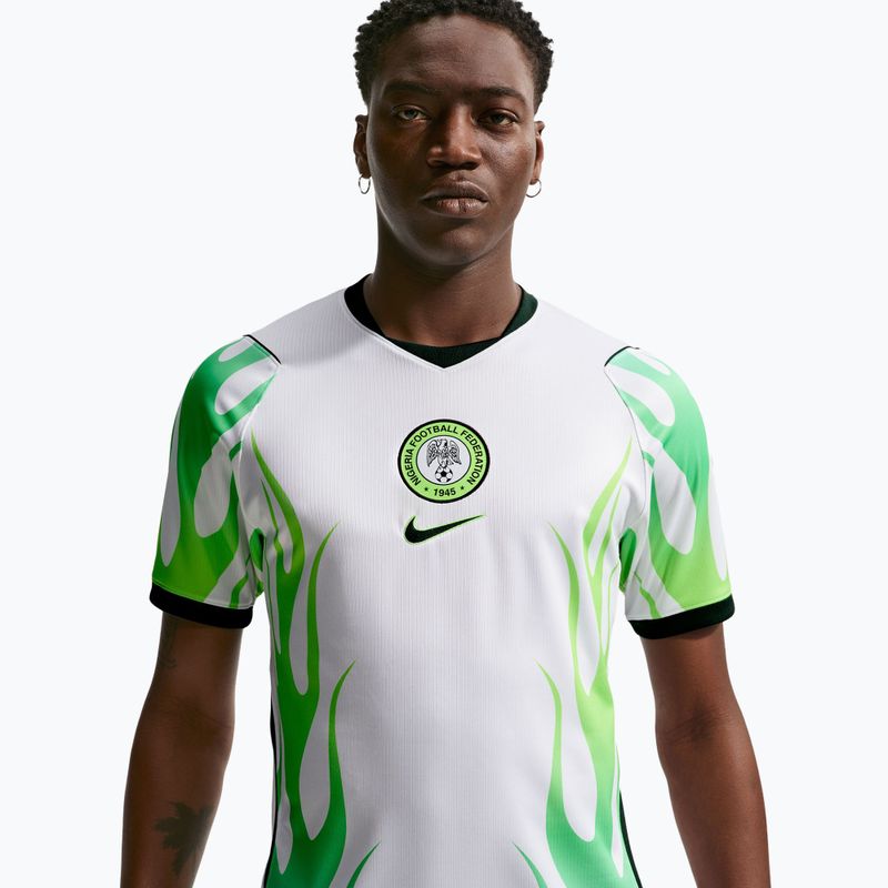 Tricou de fotbal pentru bărbați Nike Nigeria 2026 Stadium Away white/green glow/black 4