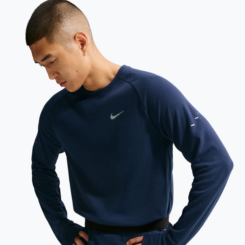 Longsleeve de alergare pentru bărbați Nike Stride Dri-Fit Waffle Crew midnight navy 4
