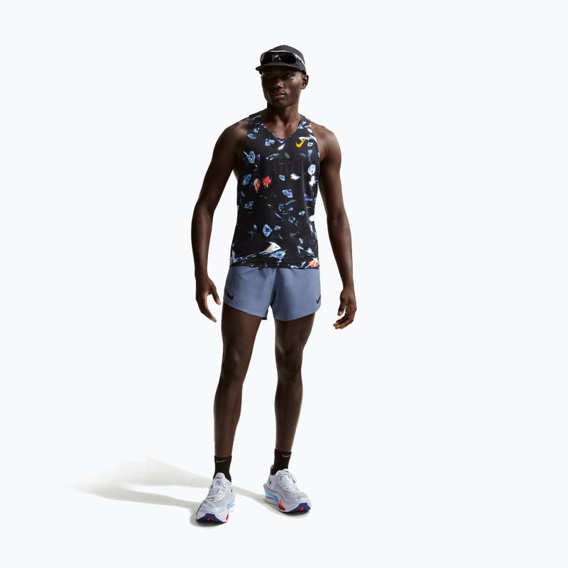 Tricou de alergare pentru bărbați Nike AeroSwift Dri-Fit ADV Singlet black/laser orange 2