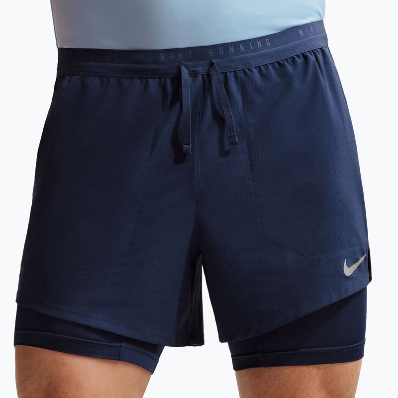 Pantaloni scurți de alergare pentru bărbați Nike Stride Dri-Fit Hybrid 5" midnight navy