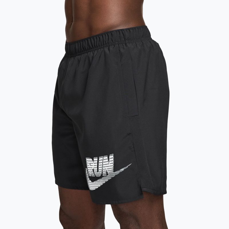 Pantaloni scurți pentru bărbați Nike Challenger Dri-Fit Brief-Lined 7" black/white 5