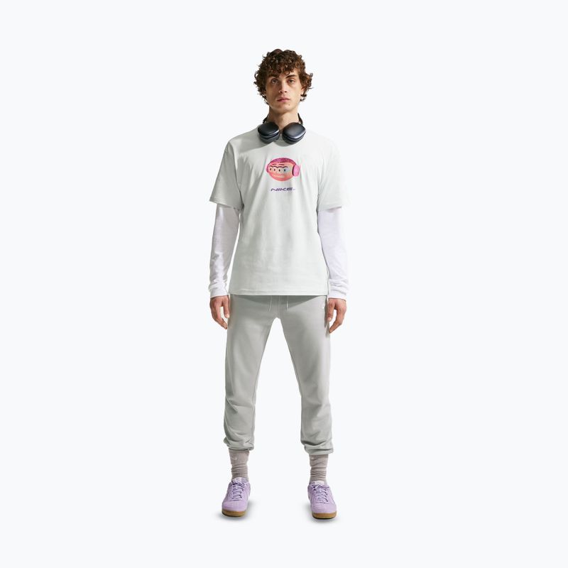 Pantaloni pentru bărbați Nike Club French Terry Joggers light smoke grey/light smoke grey/white 2