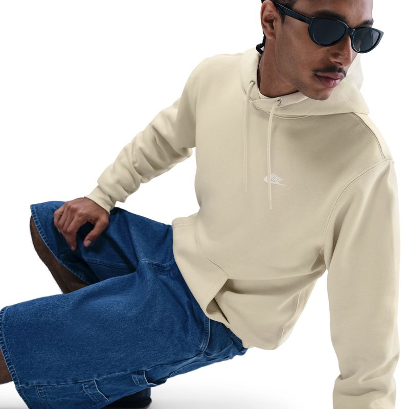 Bluză pentru bărbați Nike Club Pullover Hoodie light khaki/light khaki/white 5