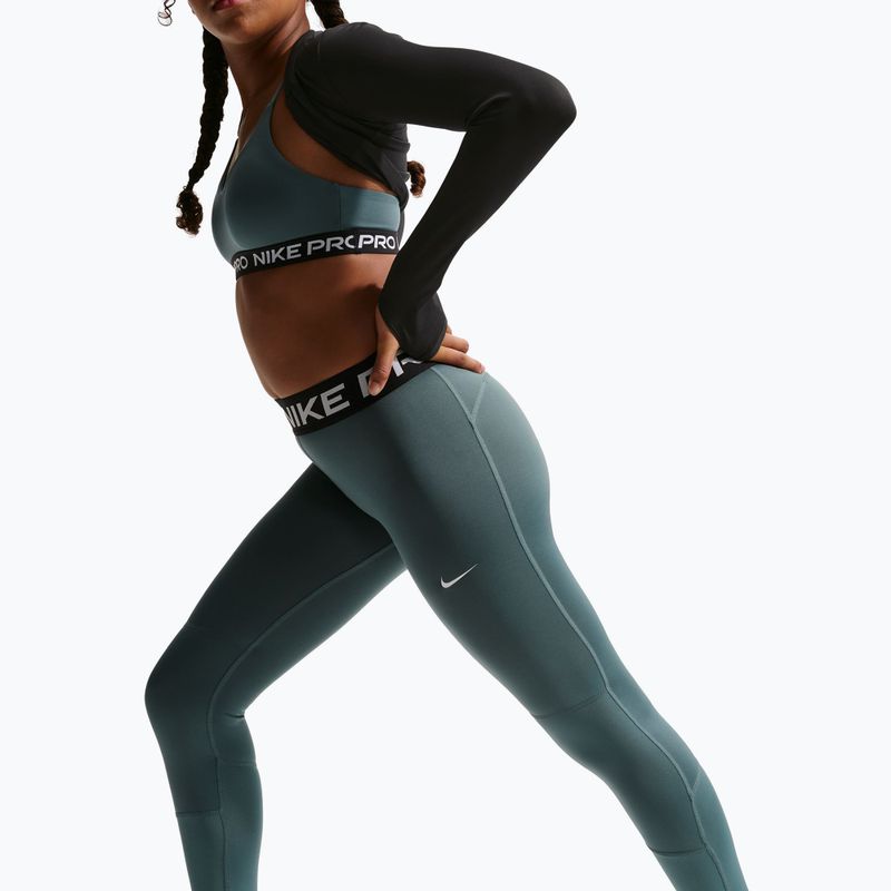 Colanți pentru copii Nike Pro Dri-FIT mineral slate/black/white 6