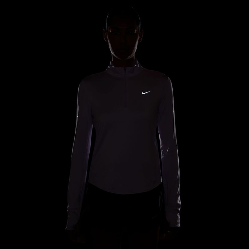 Longsleeve de alergare pentru femei Nike Swift Dri-Fit UV 1/4-Zip violet mist 4