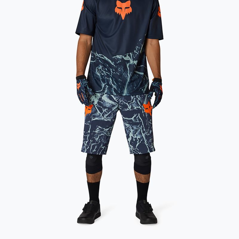 Pantaloni scurți de ciclism pentru bărbați Fox Racing Ranger Image Print arctic blue