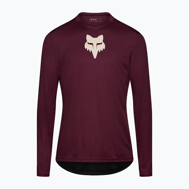 Longsleeve de ciclism pentru bărbați Fox Racing Ranger Fox Head LS dark maroon 5
