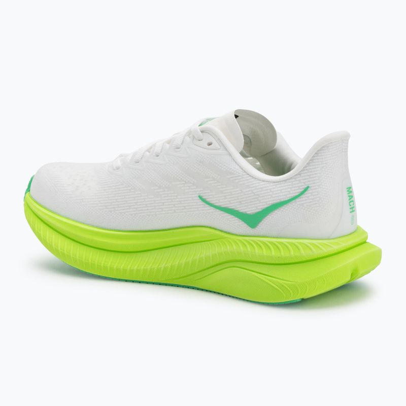 Încălțăminte de alergare pentru bărbați  HOKA Mach 6 white/neon lime 3