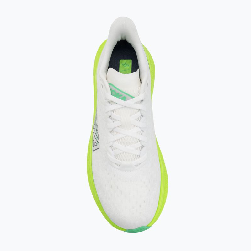 Încălțăminte de alergare pentru bărbați  HOKA Mach 6 white/neon lime 5